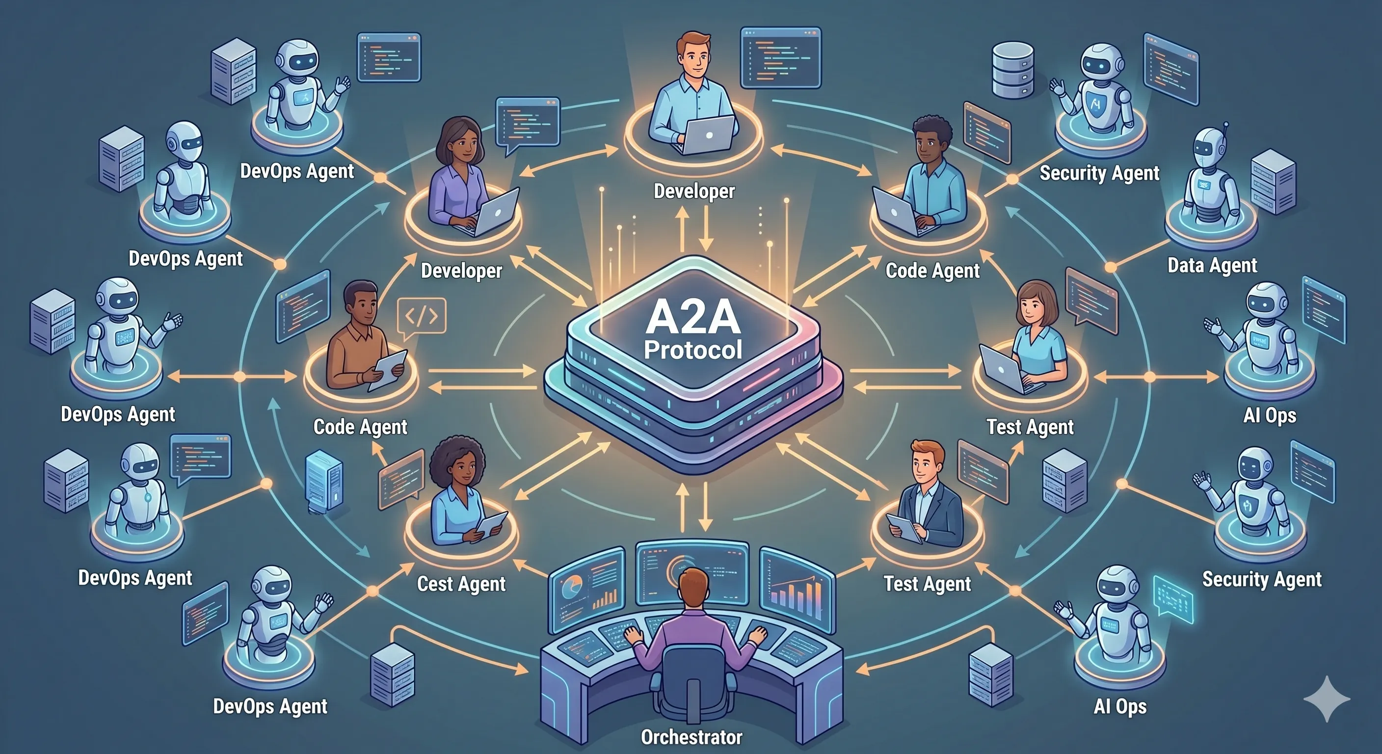 The A2A Protocol: Multi-Agent Orchestration for Software Teams