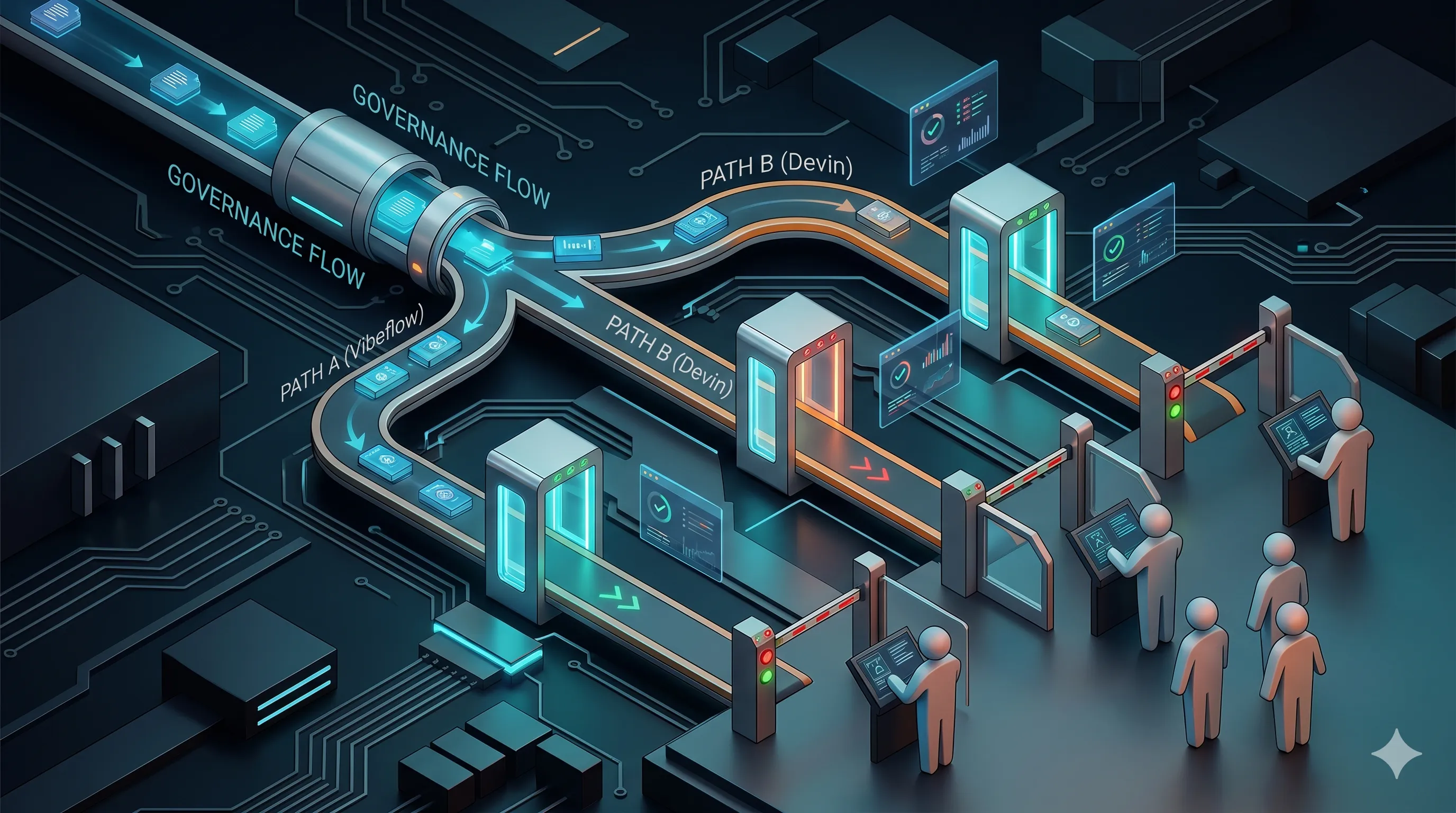 Compliance, Governance, and Review Gates: VibeFlow vs Devin vs Linear